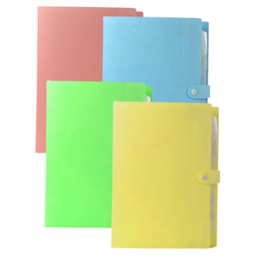 CLISPEED 4 Stück Teiliges Fächermappe Erweiterbarer Aktenordner mit Wasserfestem Material Bunte Multifunktionale Dokumentenorganizer für Büro Schule Studium und Zuhause zur Geordneten CLISPEED 4 Stück Teiliges Fächermappe Erweiterbarer Aktenordner mit Wasserfestem Material Bunte Multifunktionale Dokumentenorganizer für Büro Schule Studium und Zuhause zur Geordneten von CLISPEED