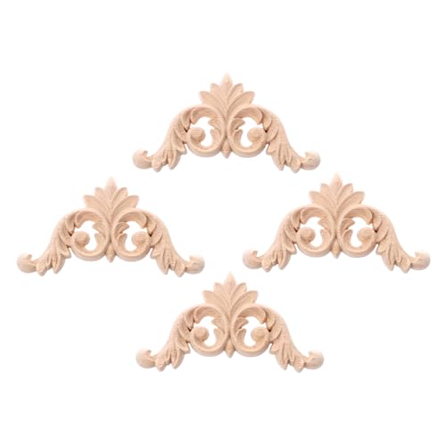 CLISPEED 4 Stück Teiliges Holzornamente Möbel Applique Geschnitzt Holzverzierung für Türen Schränke Fenster Möbel Vintage Stil Langlebig und Vielseitig für Innendekoration CLISPEED 4 Stück Teiliges Holzornamente Möbel Applique Geschnitzt Holzverzierung für Türen Schränke Fenster Möbel Vintage Stil Langlebig und Vielseitig für Innendekoration von CLISPEED