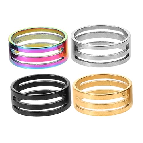 CLISPEED 4 Stück Teiliges Jump Ring Öffner und Schließer Multifunktionales Schmuck DIY Werkzeug mit Innendurchmesser Gemischte Farben Silber Gold Schwarz für Armbänder und Ohrringe von CLISPEED