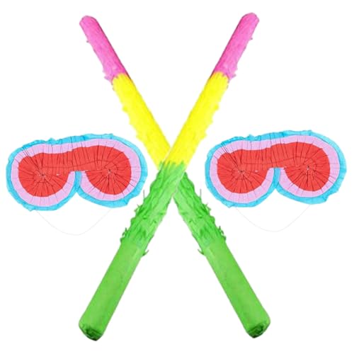 CLISPEED 4 Stück Teiliges Piñata Spielset mit Bunten Schlägern und Partyzubehör für Kindergeburtstag Weihnachtsfeier und Familienfeste für Innen und Außenbereiche CLISPEED 4 Stück Teiliges Piñata Spielset mit Bunten Schlägern und Partyzubehör für Kindergeburtstag Weihnachtsfeier und Familienfeste für Innen und Außenbereiche von CLISPEED