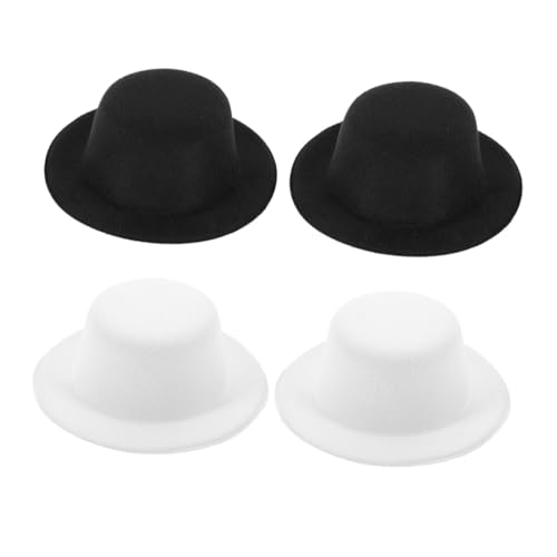 CLISPEED 4 Stück Teiliges Puppenhut Flach oben Design Handgefertigt für DIY Puppenkleidung Dekoration für Bastelprojekte und Partyaccessoires von CLISPEED