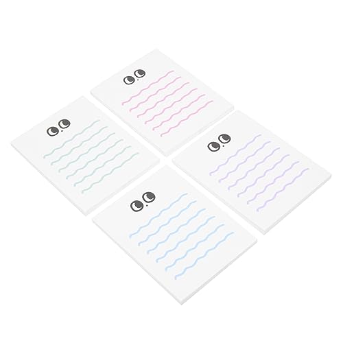 CLISPEED 4 Stück Teiliges Tragbares Notizbuch Multifunktionales Notizpapier für Schule und Büro Haftfreies Memo Pad Blau und Grün für Studenten und Lehrer von CLISPEED