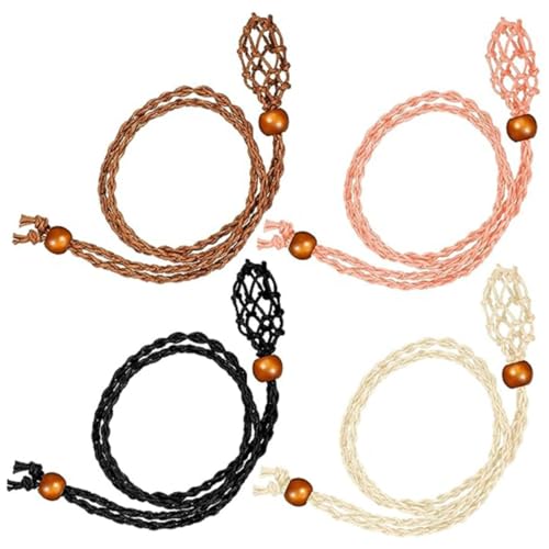 CLISPEED 4 Stück Teiliges Verstellbare Halskette mit Geflochtenem Seil und Leerem Steinhalter für DIY Schmuck Handgefertigter Kristallkäfig Passend für Besondere Anlässe CLISPEED 4 Stück Teiliges Verstellbare Halskette mit Geflochtenem Seil und Leerem Steinhalter für DIY Schmuck Handgefertigter Kristallkäfig Passend für Besondere Anlässe von CLISPEED