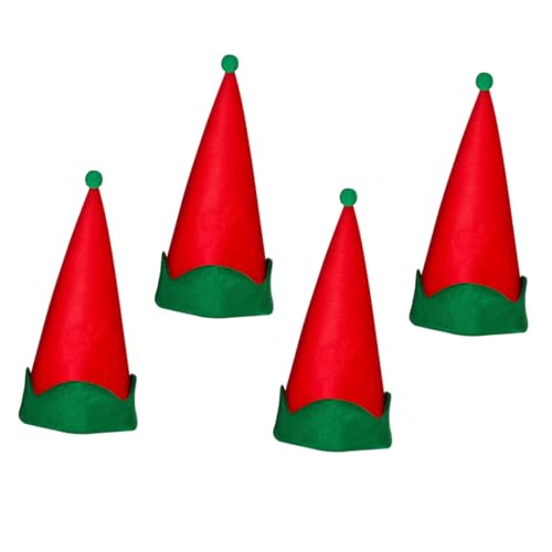 CLISPEED 4 Stück Teiliges Weihnachts Elfen Spitzmützen Rot Lustige Partyhüte Weihnachtskostüm Zubehör für Familienfeier und Festliche Geschenkidee CLISPEED 4 Stück Teiliges Weihnachts Elfen Spitzmützen Rot Lustige Partyhüte Weihnachtskostüm Zubehör für Familienfeier und Festliche Geschenkidee von CLISPEED