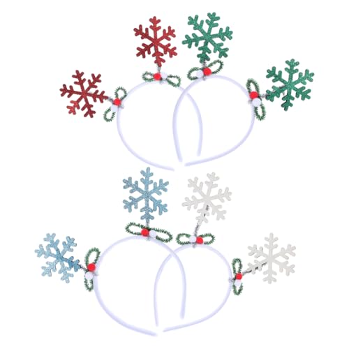 CLISPEED 4 Stück Teiliges Weihnachts Haarreif mit Glitzernden Schneeflocken Festlicher Kopfschmuck für Weihnachtsfeiern und Silvester Vielseitig Einsetzbar für Familien und Bürofeiern CLISPEED 4 Stück Teiliges Weihnachts Haarreif mit Glitzernden Schneeflocken Festlicher Kopfschmuck für Weihnachtsfeiern und Silvester Vielseitig Einsetzbar für Familien und Bürofeiern von CLISPEED