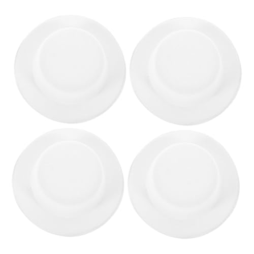 CLISPEED 4 Stück Teiliges Weiße Puppenhüte Flacher Oberteil Elegant Puppenmode Accessoire DIY Dekoration für Schneemann Clown Puppen von CLISPEED