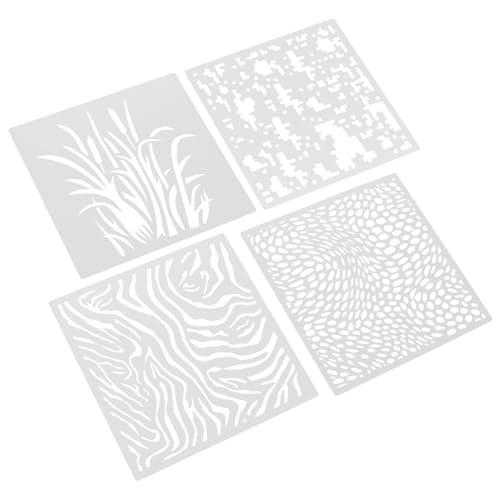 CLISPEED 4 Stück Teiliges Wiederverwendbare Malerschablonen für DIY Kunsthandwerk Wandschablonen mit Vielfältigen Mustern für Wände und Mehr für Scrapbooking und Kreative Projekte CLISPEED 4 Stück Teiliges Wiederverwendbare Malerschablonen für DIY Kunsthandwerk Wandschablonen mit Vielfältigen Mustern für Wände und Mehr für Scrapbooking und Kreative Projekte von CLISPEED