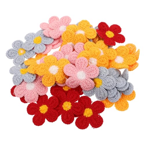CLISPEED 40 Stück Bestickte Blumen Applikationen Kleine Dekorative Stoff Patches zum Aufnähen Bunte DIY Nähdekoration für Kleidung Taschen Jacken Handarbeitszubehör von CLISPEED