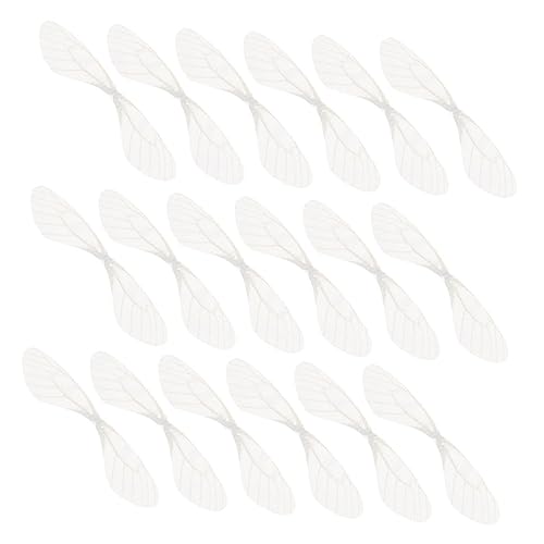 CLISPEED 40 Stück Künstliche Libellenflügel aus Organza Leichte DIY Ohrring anhänger Hautfreundlich Langlebig zum Basteln von Ohrringen Broschen und Haarschmuck Weiß Handgefertigt von CLISPEED