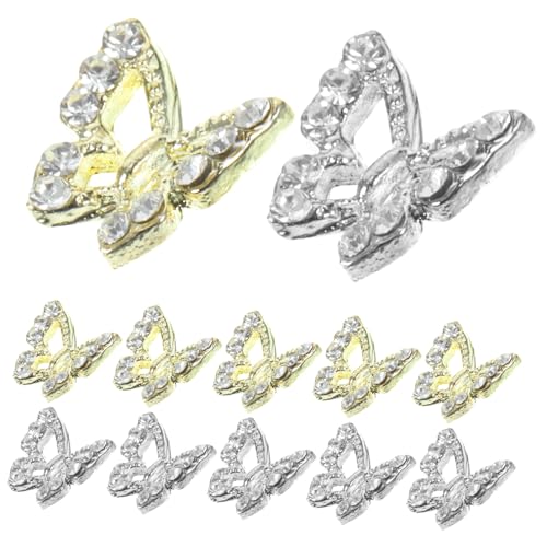 CLISPEED 40 Stück Schmetterling Nagel Charms aus Langlebiger Legierung mit Strassbesetzten Details Nagelkunst Zubehör für Gel und Kunstnägel Funkelnd und Modisch für Individuelle Maniküre CLISPEED 40 Stück Schmetterling Nagel Charms aus Langlebiger Legierung mit Strassbesetzten Details Nagelkunst Zubehör für Gel und Kunstnägel Funkelnd und Modisch für Individuelle Maniküre von CLISPEED