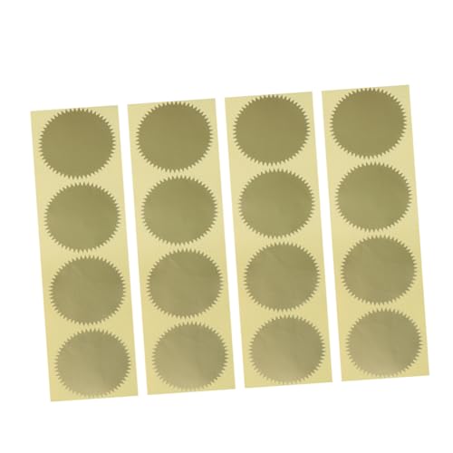 CLISPEED 40 Stück Selbstklebende Runde Gezackte Spitzen Etiketten Aufkleber Kreative DIY Scrapbooking Geschenkverpackung Stark Haftende Goldene Versiegelungssticker für Notizbuch und CLISPEED 40 Stück Selbstklebende Runde Gezackte Spitzen Etiketten Aufkleber Kreative DIY Scrapbooking Geschenkverpackung Stark Haftende Goldene Versiegelungssticker für Notizbuch und von CLISPEED