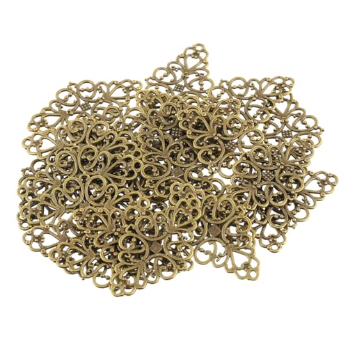 CLISPEED 40 Stück Teiliges Vintage Schmuckzubehör aus Langlebiger Legierung Filigrane Hohle Anhänger für DIY Halsketten Armbänder Schlüsselanhänger und Kreative Schmuckherstellung von CLISPEED