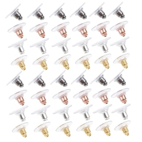 CLISPEED 400 Stück DIY Ohrstecker Zubehör Ohrstecker Verschlüsse Gummistopper für Schmuckherstellung in Roségold Gold Silber Dunkelgrau CLISPEED 400 Stück DIY Ohrstecker Zubehör Ohrstecker Verschlüsse Gummistopper für Schmuckherstellung in Roségold Gold Silber Dunkelgrau von CLISPEED