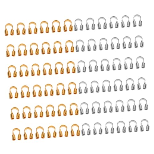 CLISPEED 400 Stück Schmuckverbinder U förmige Drahtschutzschlaufen Metall Zubehör für DIY Armband Ohrring Halskette Basteln Gold und Silber CLISPEED 400 Stück Schmuckverbinder U förmige Drahtschutzschlaufen Metall Zubehör für DIY Armband Ohrring Halskette Basteln Gold und Silber von CLISPEED