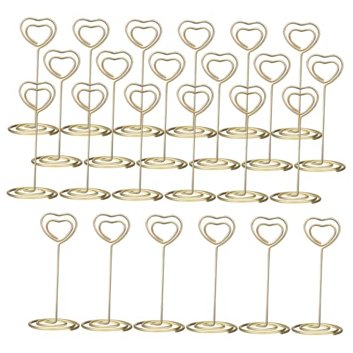 CLISPEED 40Stücke Herzförmige Tischkartenhalter Goldene Memo Clips für Hochzeit Jubiläen und Besondere Anlässe und Sicher für Elegante Tischdekoration CLISPEED 40Stücke Herzförmige Tischkartenhalter Goldene Memo Clips für Hochzeit Jubiläen und Besondere Anlässe und Sicher für Elegante Tischdekoration von CLISPEED