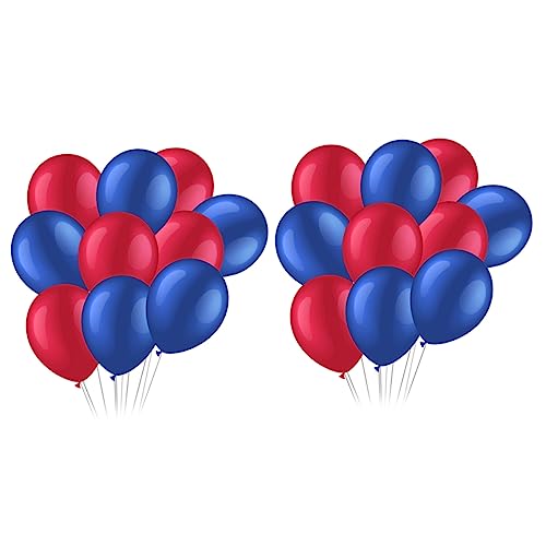 CLISPEED 40Stücke Latexballons Für Unabhängigkeitstag Rote Und Dunkelblaue Party Dekoration Für Feiern Und Feste Ohne Bänder Bedruckte Ballons Für Kreative von CLISPEED