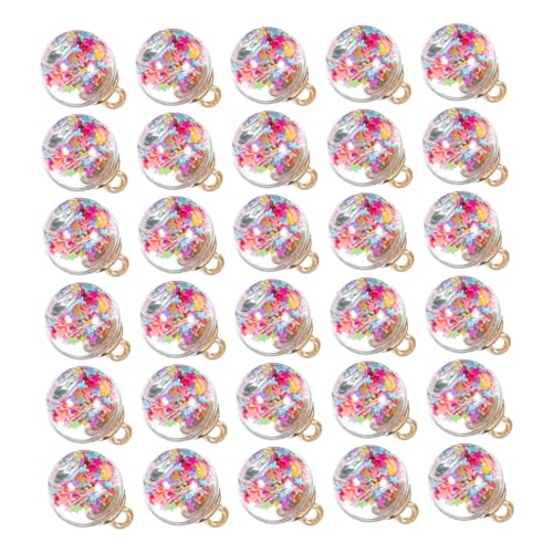 CLISPEED 40Stücke Paillettenball Anhänger mit Sternen für DIY Weihnachtsschmuck Pailletten Dekoration für Armbänder und Scrapbooking Projekte von CLISPEED