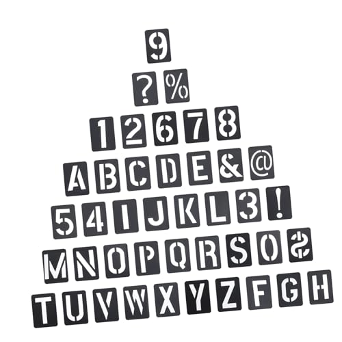 CLISPEED 42 Stück Teiliges Schablonen Langlebigem Wiederverwendbare Buchstaben Zahlenschablonen Waschbare Malvorlagen für DIY deko Scrapbooking Schulprojekte und Kreative Bastelarbeiten von CLISPEED