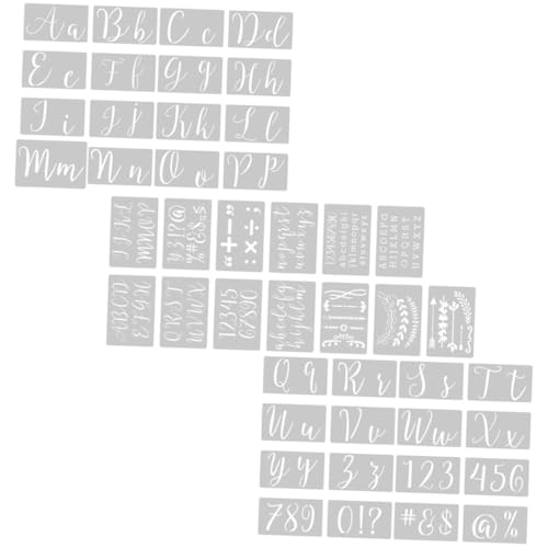 CLISPEED 45 Stück Wiederverwendbare Teilig Englische Buchstaben Schablonen aus Pet Kunststoff Mehrfunktionale Wandkunst Malvorlagen für DIY Wandmalerei Möbel Leicht zu Reinigen und CLISPEED 45 Stück Wiederverwendbare Teilig Englische Buchstaben Schablonen aus Pet Kunststoff Mehrfunktionale Wandkunst Malvorlagen für DIY Wandmalerei Möbel Leicht zu Reinigen und von CLISPEED