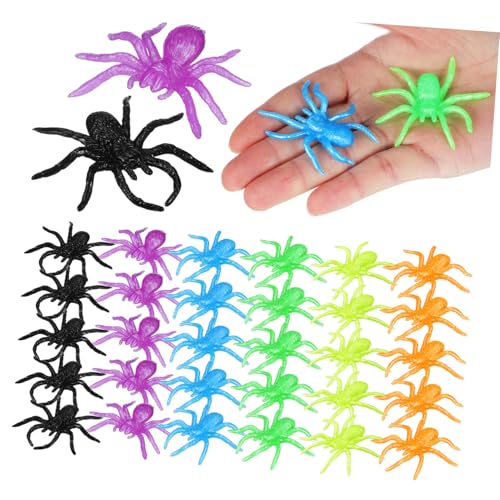 CLISPEED 48 Stück Teiliges Halloween Spinnentoy Dehnbare Spinnen Farben Realistisch Gestaltete Prank Spielzeuge für Party Mitgebsel und Gruselige Dekoration CLISPEED 48 Stück Teiliges Halloween Spinnentoy Dehnbare Spinnen Farben Realistisch Gestaltete Prank Spielzeuge für Party Mitgebsel und Gruselige Dekoration von CLISPEED