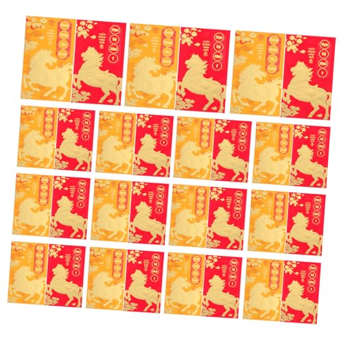 CLISPEED 48 Stück Teiliges Neujahrs Rotumschläge Pferde Lucky Money Pockets Lai See Hong Bao für Asiatisches Vietnamesisch Chinesisches Mondneujahrsfest von CLISPEED