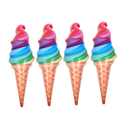 CLISPEED 4Stücke Aufblasbare Eistüten Für Lustige Party Requisite Dekoration Für Eiscreme Themenfeiern Eistüten Eistüten Für Festlichkeiten von CLISPEED