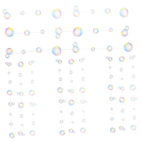 CLISPEED 4Stücke Teiliges Transparentes Bubble Girlande für Meerjungfrau Partydekoration Wiederverwendbare Hängedekoration in Blau und Iridescent für Geburtstagsfeiern und Unterwasser-Themen Events von CLISPEED
