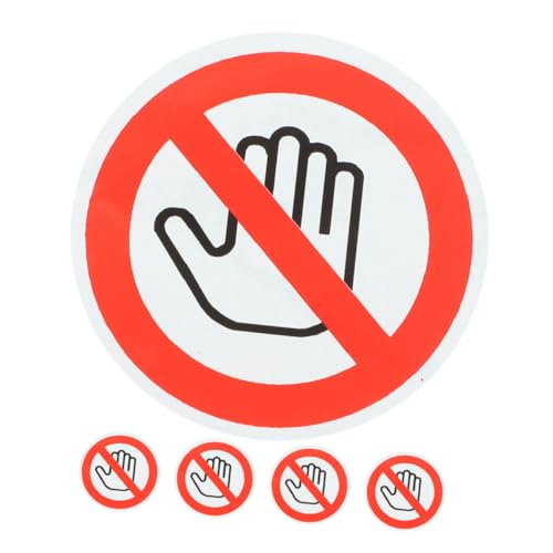 CLISPEED 5 Blätter Berühren Warnschild Aufkleber Sicherheitshinweis für Maschinen und Geräte Selbstklebend für Lager und Baustellen von CLISPEED