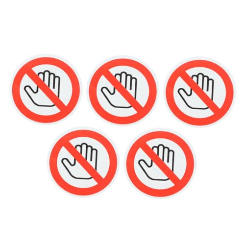 CLISPEED 5 Blätter Verboten Berührung Warnschild Aufkleber Sicherheitszeichen für Fabriken und Baustellen Selbstklebend Innen und Außenanwendungen CLISPEED 5 Blätter Verboten Berührung Warnschild Aufkleber Sicherheitszeichen für Fabriken und Baustellen Selbstklebend Innen und Außenanwendungen von CLISPEED