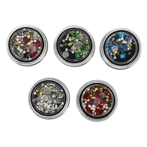 CLISPEED 5 Boxen Blüten Nail Charms Metall Rosen Nail Jewelry Nagel Schmuck für Damen Dekoration Strasssteine für Anspruchsvolle Nageldesigns CLISPEED 5 Boxen Blüten Nail Charms Metall Rosen Nail Jewelry Nagel Schmuck für Damen Dekoration Strasssteine für Anspruchsvolle Nageldesigns von CLISPEED
