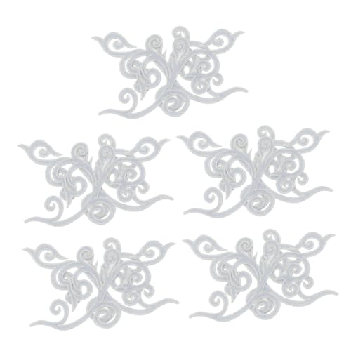 CLISPEED 5 Paare Wolkenförmige Stickapplikationen Barocke Bügelbare Patches für Hochzeit Brautkleid Bühnenkostüm Stickerei Verzierungen für Kleidung Diy CLISPEED 5 Paare Wolkenförmige Stickapplikationen Barocke Bügelbare Patches für Hochzeit Brautkleid Bühnenkostüm Stickerei Verzierungen für Kleidung Diy von CLISPEED