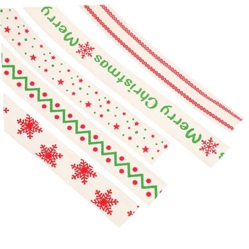 CLISPEED 5 Rollen Baumwoll Geschenkband mit Weihnachtsmotiv pro DIY Geschenkverpackungsschleife für Weihnachtsdeko Blumenarrangements und Bastelarbeiten Vielseitig Einsetzbar CLISPEED 5 Rollen Baumwoll Geschenkband mit Weihnachtsmotiv pro DIY Geschenkverpackungsschleife für Weihnachtsdeko Blumenarrangements und Bastelarbeiten Vielseitig Einsetzbar von CLISPEED