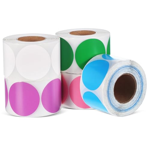 CLISPEED 5 Rollen Bunte Selbstklebende Runde Aufkleber Wärmesensitive Etiketten für Büroorganisation Klassifizierung und Etikettierung Weiß Grün Blau CLISPEED 5 Rollen Bunte Selbstklebende Runde Aufkleber Wärmesensitive Etiketten für Büroorganisation Klassifizierung und Etikettierung Weiß Grün Blau von CLISPEED