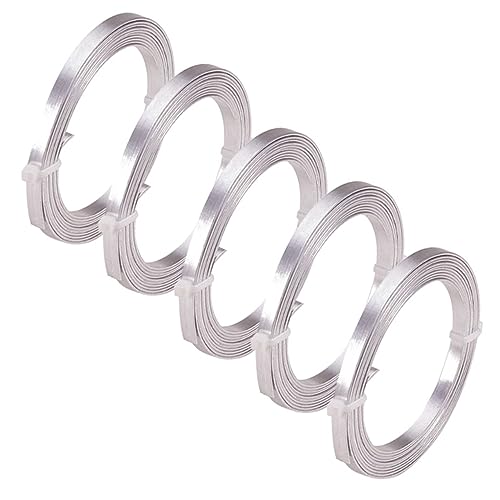 CLISPEED 5 Rollen Diy Aluminiumdraht Flexibler Schmuckdraht für Armbänder Ohrringe und Mehr Hochwertiges Langlebiges Material für Schmuckherstellung für Handarbeiten und Bastelprojekte CLISPEED 5 Rollen Diy Aluminiumdraht Flexibler Schmuckdraht für Armbänder Ohrringe und Mehr Hochwertiges Langlebiges Material für Schmuckherstellung für Handarbeiten und Bastelprojekte von CLISPEED