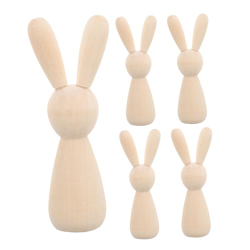 CLISPEED 5 Stück Block Holz Kaninchendekorationen Häschen-statue Kaninchen- Kind Frühlingsdeko Für Zu Hause Party Osterhase Osterdekor Bauernhaus Figuren Wohnkultur Ornament Aber Beige CLISPEED 5 Stück Block Holz Kaninchendekorationen Häschen-statue Kaninchen- Kind Frühlingsdeko Für Zu Hause Party Osterhase Osterdekor Bauernhaus Figuren Wohnkultur Ornament Aber Beige von CLISPEED