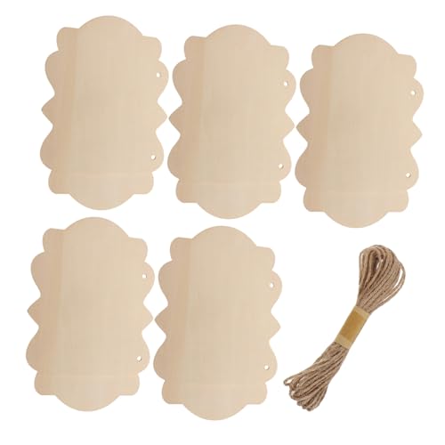 CLISPEED 5 Stück Holzschilder zum Selbstgestalten mit Vorgebohrten Löchern und Juteschnur Große Blanko Holztafeln für Wand Türdeko Diy-bastelplatten für Malen und Gravieren CLISPEED 5 Stück Holzschilder zum Selbstgestalten mit Vorgebohrten Löchern und Juteschnur Große Blanko Holztafeln für Wand Türdeko Diy-bastelplatten für Malen und Gravieren von CLISPEED