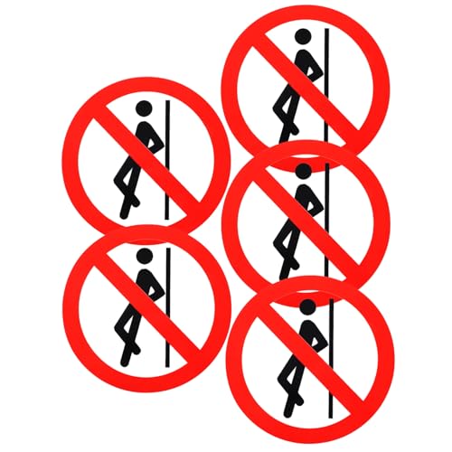 CLISPEED 5 Stück No Leaning Sign Aufkleber Selbstklebende Sicherheitswarnhinweise für Wanddekoration Runde Warnstickers für Gefahrenbereiche Einfach Anzuwenden und Langlebig CLISPEED 5 Stück No Leaning Sign Aufkleber Selbstklebende Sicherheitswarnhinweise für Wanddekoration Runde Warnstickers für Gefahrenbereiche Einfach Anzuwenden und Langlebig von CLISPEED