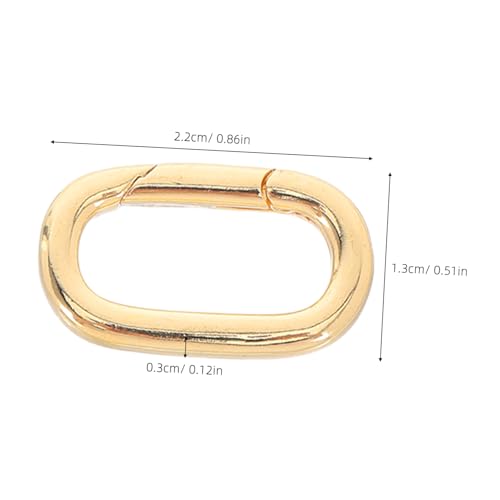 CLISPEED 5 Stück Ovaler Langlebiger Kupfer Verschluss mit Federschnapper Sicherer Anhänger und Armbandverschluss für DIY Schmuckherstellung und Schlüsselanhänger CLISPEED 5 Stück Ovaler Langlebiger Kupfer Verschluss mit Federschnapper Sicherer Anhänger und Armbandverschluss für DIY Schmuckherstellung und Schlüsselanhänger von CLISPEED