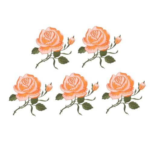 CLISPEED 5 Stück Teiliges Bestickte Rosen Aufnäher zum Aufbügeln Langlebige Kleidung Applikationen Praktische Reparaturflicken für Kleidung Schuhe und Accessoires Leuchtend Orange CLISPEED 5 Stück Teiliges Bestickte Rosen Aufnäher zum Aufbügeln Langlebige Kleidung Applikationen Praktische Reparaturflicken für Kleidung Schuhe und Accessoires Leuchtend Orange von CLISPEED