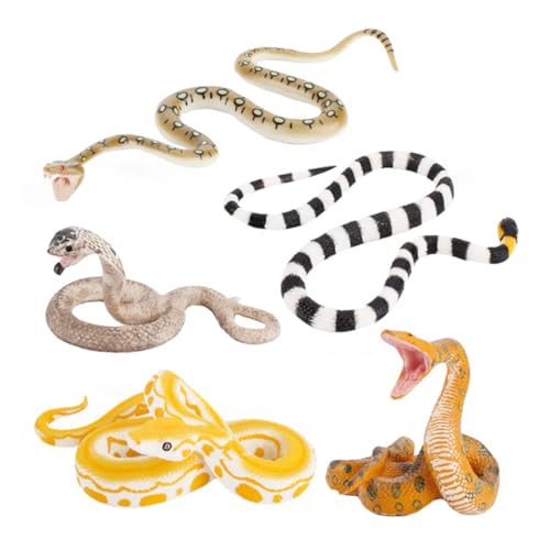 CLISPEED 5 Stück Teiliges Bunte Lebensechte Schlangenmodelle Realistische Schlangenspielzeuge mit Detailreicher Textur Vielseitig als Halloween deko Lernspielzeug und Witzige Mitgebsel CLISPEED 5 Stück Teiliges Bunte Lebensechte Schlangenmodelle Realistische Schlangenspielzeuge mit Detailreicher Textur Vielseitig als Halloween deko Lernspielzeug und Witzige Mitgebsel von CLISPEED