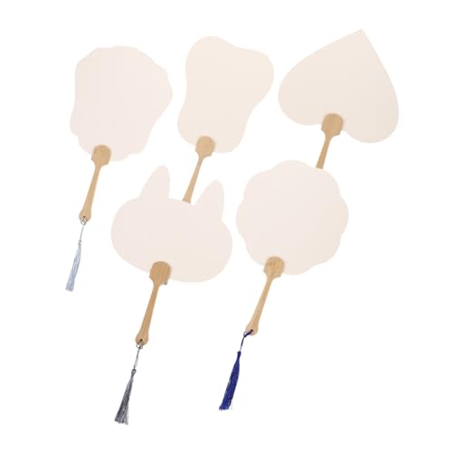 CLISPEED 5 Stück Teiliges DIY Papier Handfächer Leerer Handgehaltener Fächer für Graffiti und Handmalerei Mini Runde Papierfächer für Sommer Bühnenauftritte Dekoration und Cosplay CLISPEED 5 Stück Teiliges DIY Papier Handfächer Leerer Handgehaltener Fächer für Graffiti und Handmalerei Mini Runde Papierfächer für Sommer Bühnenauftritte Dekoration und Cosplay von CLISPEED