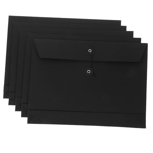 CLISPEED 5 Stück Teiliges Dokumententaschen aus Kraftpapier mit Verstärktem Zugband Große Umweltfreundliche Papier Ordner für Schule Büro mit Sicherem Verschluss Praktischer Organizer für CLISPEED 5 Stück Teiliges Dokumententaschen aus Kraftpapier mit Verstärktem Zugband Große Umweltfreundliche Papier Ordner für Schule Büro mit Sicherem Verschluss Praktischer Organizer für von CLISPEED