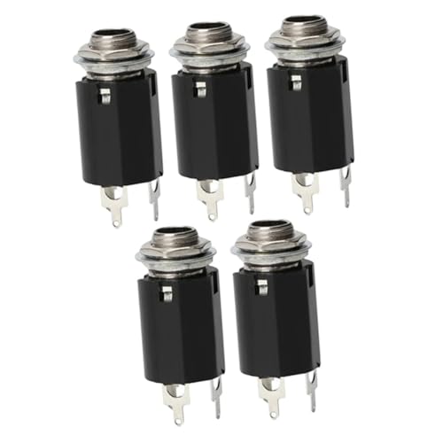 CLISPEED 5 Stück Teiliges Gitarrenbuchsen für Gitarre Langlebige Metall und Kunststoffsockel Robuste Ausgangsbuchsen Kompatibel als Ersatzteile für Gitarren Einfache Installation CLISPEED 5 Stück Teiliges Gitarrenbuchsen für Gitarre Langlebige Metall und Kunststoffsockel Robuste Ausgangsbuchsen Kompatibel als Ersatzteile für Gitarren Einfache Installation von CLISPEED