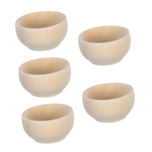 CLISPEED 5 Stück Teiliges Mini Holzschalen Kleine DIY Holzschalen mit Glatten Kanten Ergonomisch Blanke Oberfläche zum Bemalen Stabile Holzbastelsets für Dekoration CLISPEED 5 Stück Teiliges Mini Holzschalen Kleine DIY Holzschalen mit Glatten Kanten Ergonomisch Blanke Oberfläche zum Bemalen Stabile Holzbastelsets für Dekoration von CLISPEED