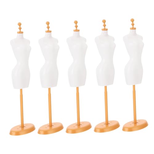 CLISPEED 5 Stück Teiliges Mini Puppenständer aus Robustem Kunststoff Lebensnahes Design für Puppenkleiderhalter für Kreativität und Vorstellungskraft von CLISPEED