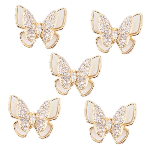 CLISPEED 5 Stück Teiliges Nail Art Studs Goldfarbene Nagel Charms DIY Zubehör für Mädchen Nagelstudio Geeignet Elegante Nageldekoration für Natürliche und Künstliche Nägel CLISPEED 5 Stück Teiliges Nail Art Studs Goldfarbene Nagel Charms DIY Zubehör für Mädchen Nagelstudio Geeignet Elegante Nageldekoration für Natürliche und Künstliche Nägel von CLISPEED