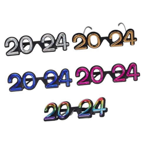 CLISPEED 5 Stück Teiliges Neujahrs Partybrillen Bunte Holografische Partybrille als Lustiges Fotorequisit Leicht Robust für Karneval Fasching und Festliche Anlässe CLISPEED 5 Stück Teiliges Neujahrs Partybrillen Bunte Holografische Partybrille als Lustiges Fotorequisit Leicht Robust für Karneval Fasching und Festliche Anlässe von CLISPEED