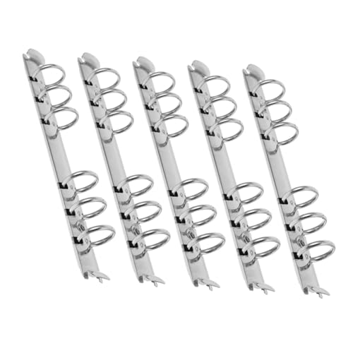 CLISPEED 5 Stück Teiliges Ringordner Mechanismus Rostfreie Metall Ring Binder Inserts Wiederverwendbar für DIY Notizbuch Planer Stabile Ringmechanik für Büro Schule Zuhause CLISPEED 5 Stück Teiliges Ringordner Mechanismus Rostfreie Metall Ring Binder Inserts Wiederverwendbar für DIY Notizbuch Planer Stabile Ringmechanik für Büro Schule Zuhause von CLISPEED