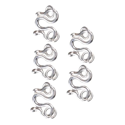 CLISPEED 5 Stück Teiliges S Haken Verschluss aus Schmuckverschluss für Armband DIY Langlebiger Eleganter Kettenverbinder für Freundschaftsarmbänder und Perlenarmbänder CLISPEED 5 Stück Teiliges S Haken Verschluss aus Schmuckverschluss für Armband DIY Langlebiger Eleganter Kettenverbinder für Freundschaftsarmbänder und Perlenarmbänder von CLISPEED