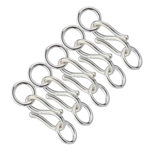 CLISPEED 5 Stück Teiliges S haken Verschluss aus Sterling Silber Leichter Schmuckverbinder für DIY Halsketten und Armbänder Handgefertigte Schmuckherstellung Silberner Hakenverschluss für CLISPEED 5 Stück Teiliges S haken Verschluss aus Sterling Silber Leichter Schmuckverbinder für DIY Halsketten und Armbänder Handgefertigte Schmuckherstellung Silberner Hakenverschluss für von CLISPEED